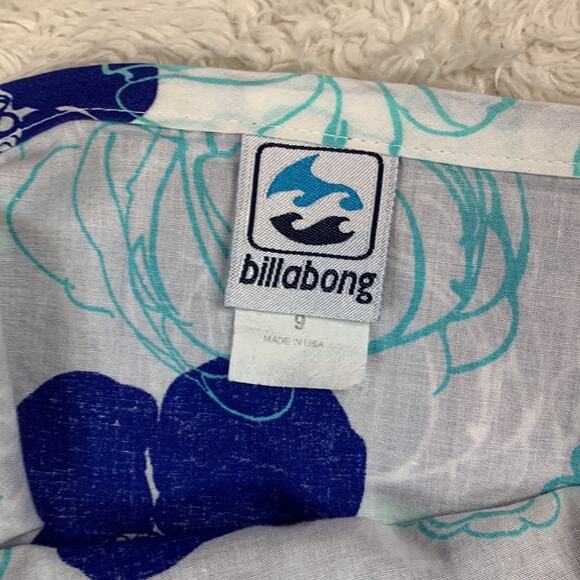 Vintage 90s Billabong floral cotton v hem midi skirt, size 9 - Picture 9 of 10